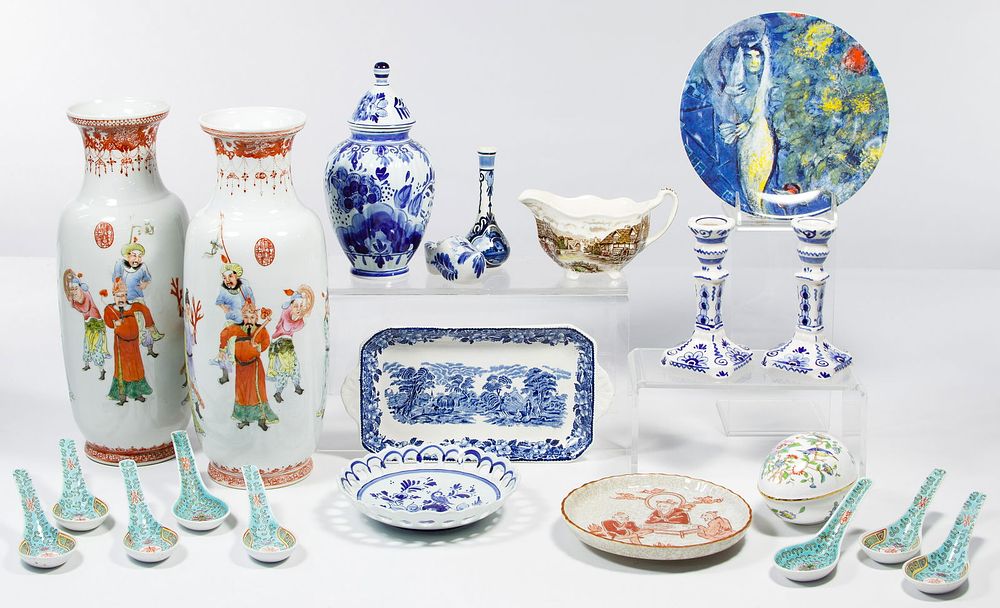Lot 358: Asian and European Porcelain Assortment