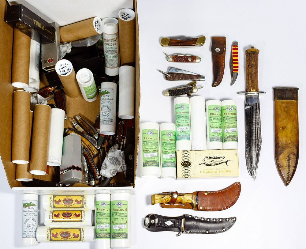 Lot 363: Pocket and Bowie Knife Assortment