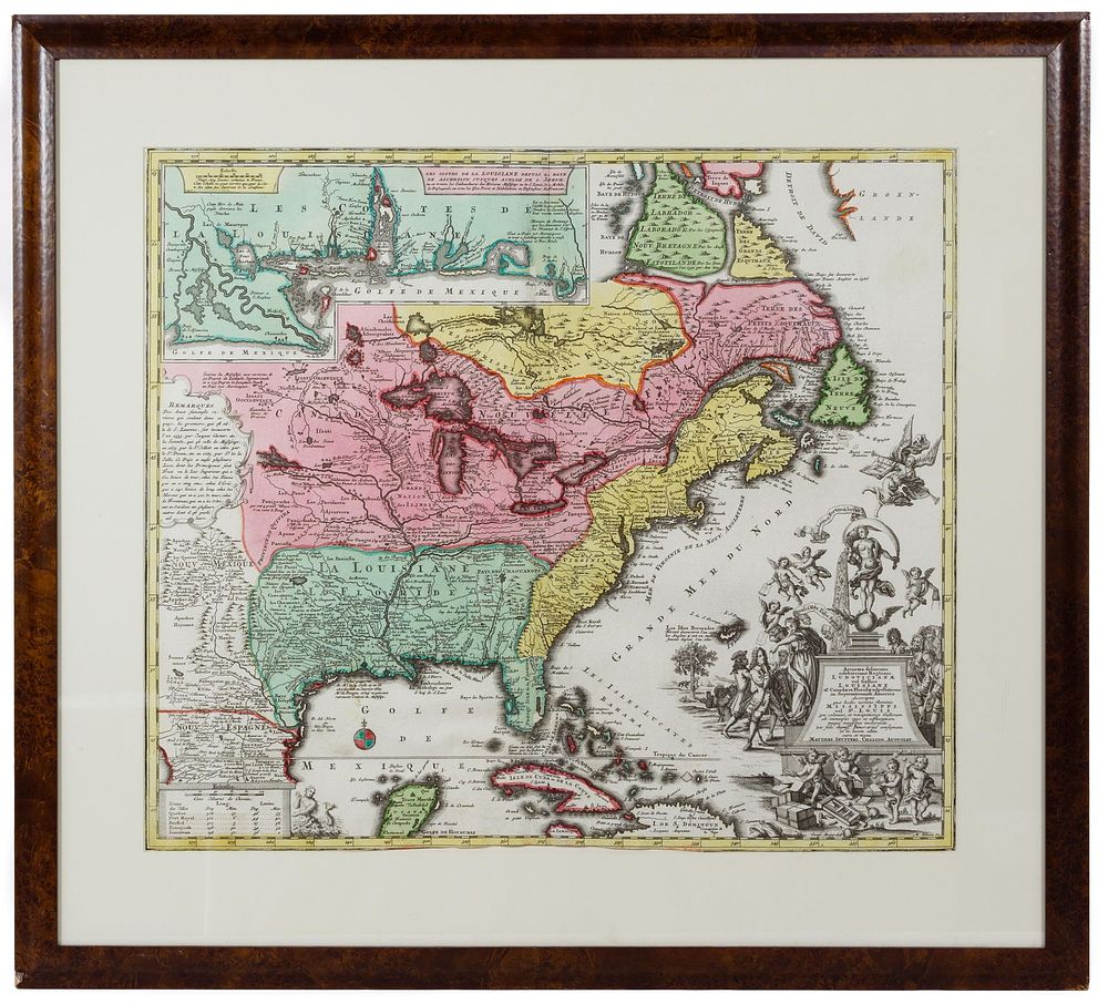 Lot 367: Matthaus Seutter (German, 1678-1757) 'Mississippi