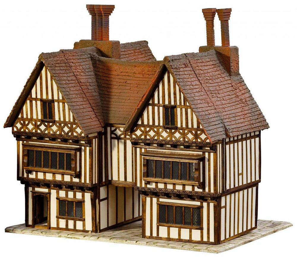 Lot 372: Jim Hemsley 'Trigger Pond' Miniature Tudor Lodge