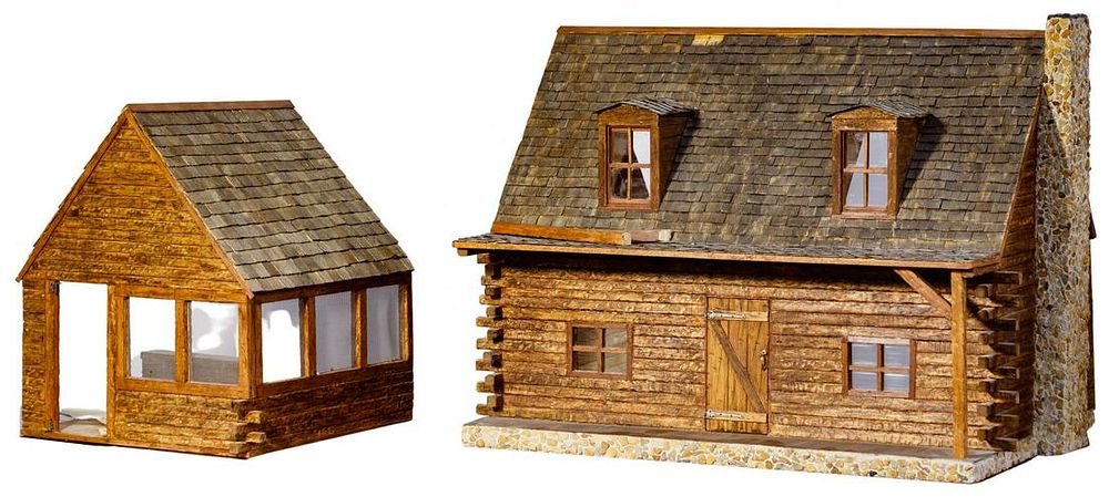 Lot 373: Log Cabin Miniatures