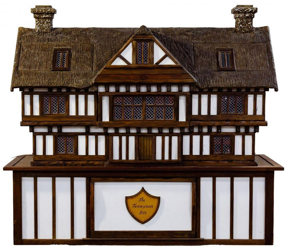 Lot 375: Robert Stubbs "Tennyson Inn" Tudor Miniature Dollhouse