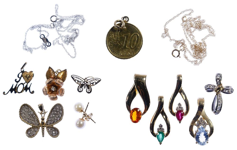 Lot 560: 14k White Gold, 14k Yellow Gold and Gemstone Jewelry