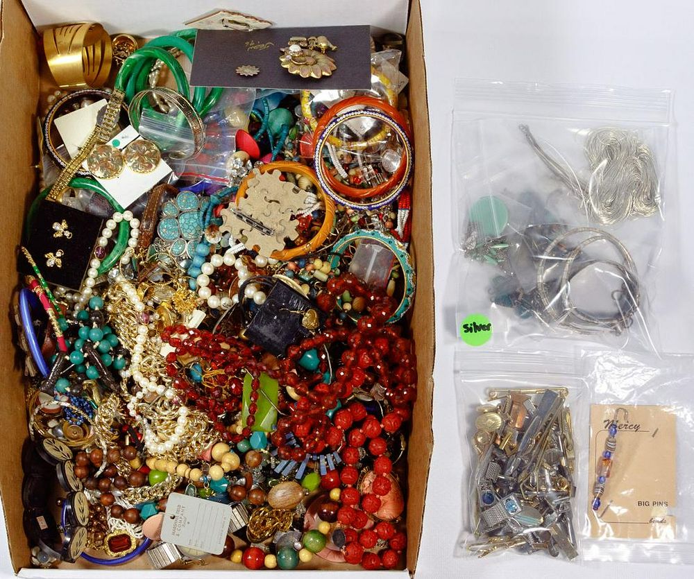 Lot 591: Silver and Costume Jewelry Assortment