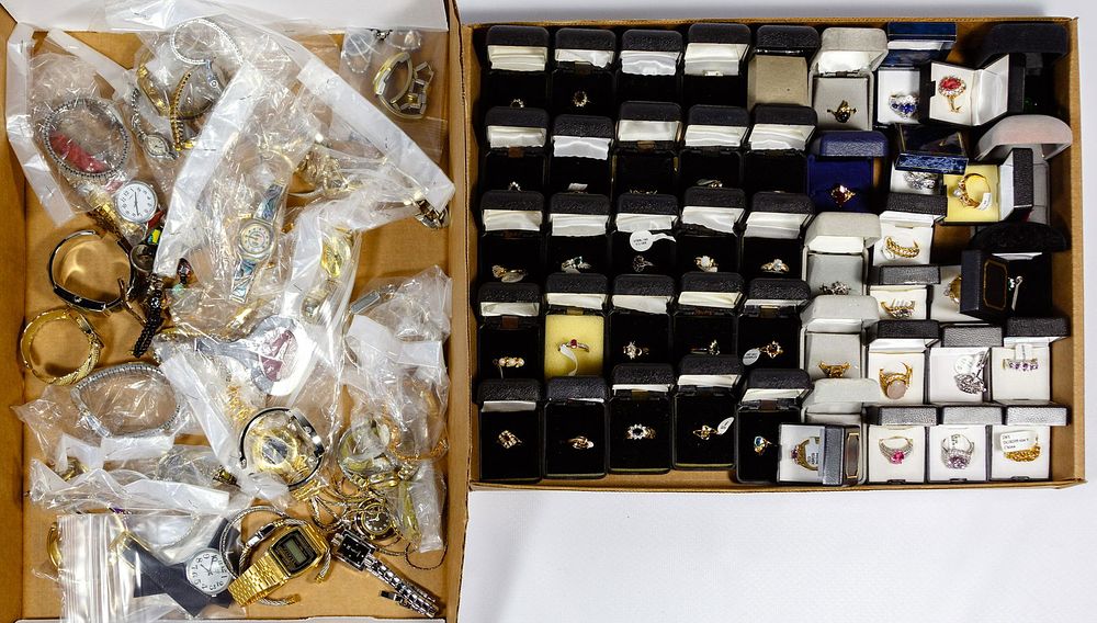 Lot 598: Costume Ring and Watch Assortment
