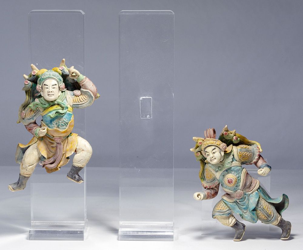 Lot 172: Asian Figural Roof Tiles