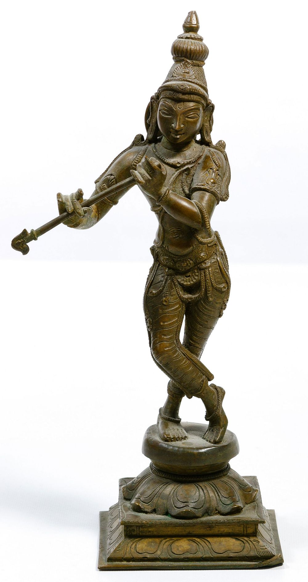 Lot 182: Indian Krishna Bronze Statue