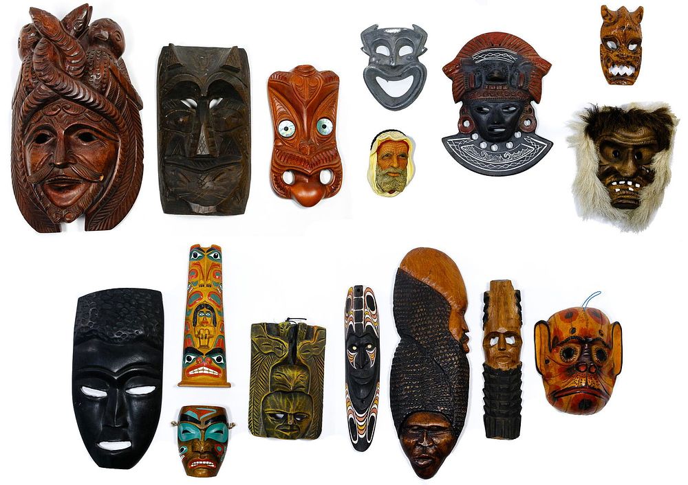 Lot 215: Tribal Style Mask Assortment