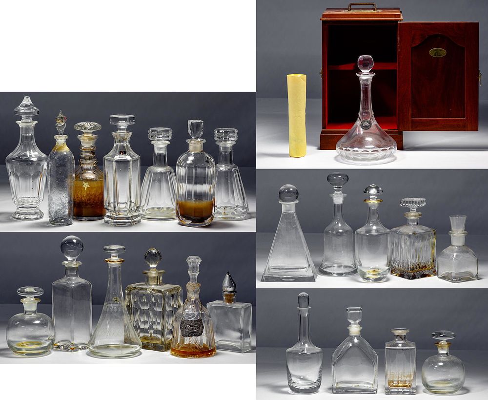 Lot 267: Baccarat, Waterford Crystal and Glass Decanter