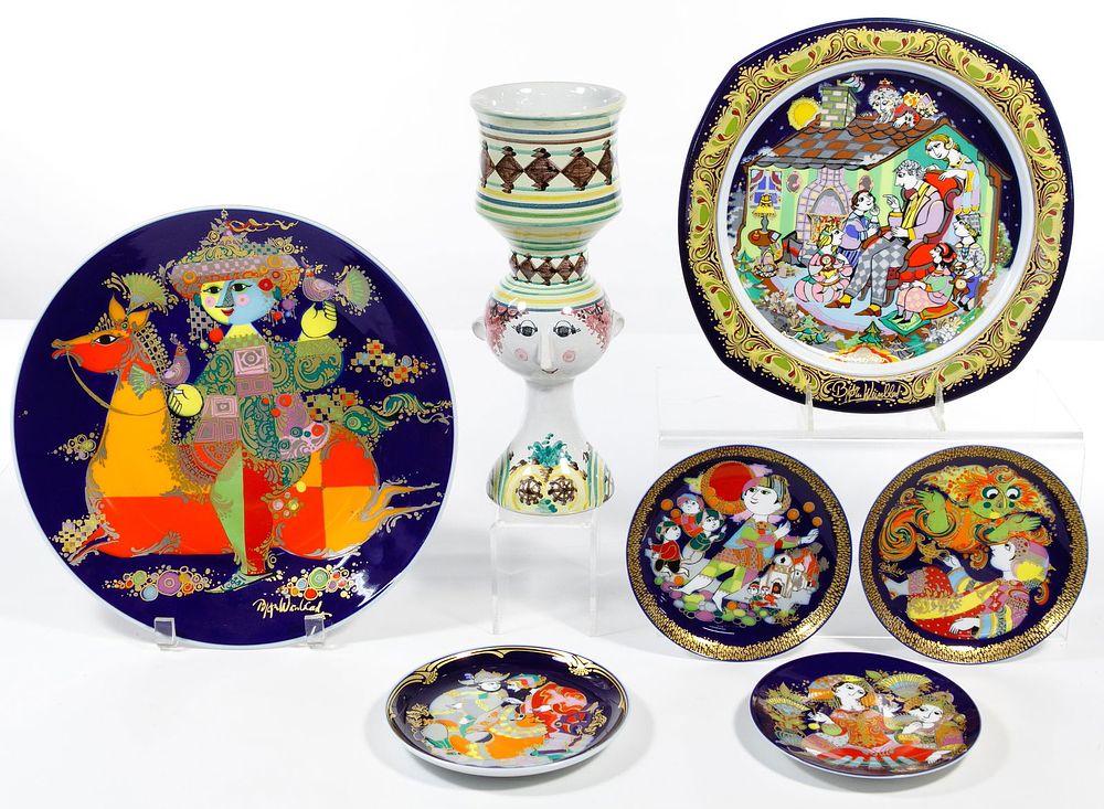 Lot 283: Bjorn Wiinblad for Rosenthal Porcelain Assortment
