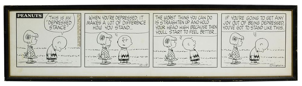 Lot 316: Charles Schultz (American, 1922-2000) 'Peanuts' Ink on