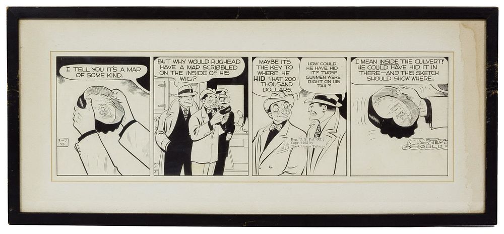 Lot 318: Chester Gould (American, 1900-1985) 'Dick Tracy' Ink on