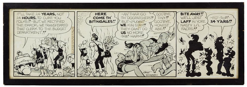 Lot 319: Al Capp (American, 1909-1979) 'Lil' Abner' Ink and