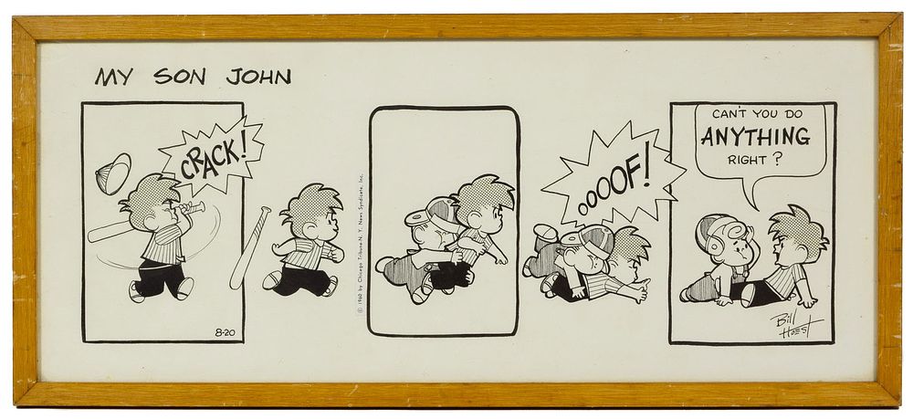 Lot 320: Bill Hoest (American, 1926-1988) 'My Son John' Ink and