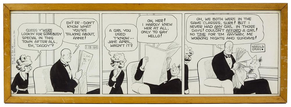 Lot 322: Harold Gray (American, 1894-1968) 'Little Orphan Annie'