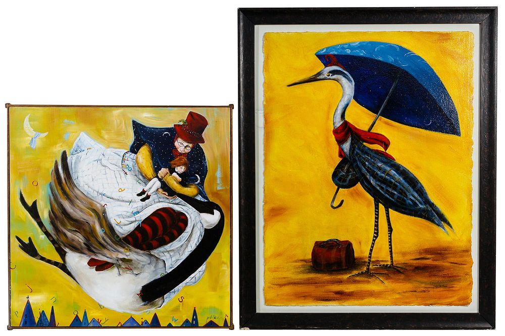 Lot 357: Paula Wallace (American, 20th Century) Acrylic