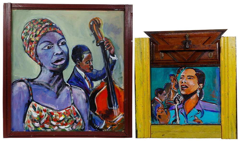 Lot 371: Wayne Manns (American, 20th Century) 'Nina' Acrylic and