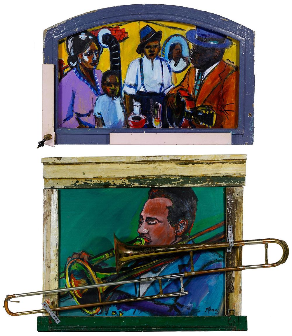 Lot 378: Wayne Manns (American, 20th Century) 'Trombone Man'