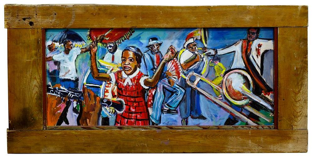 Lot 382: Wayne Manns (American, 20th Century) Acrylic and Found