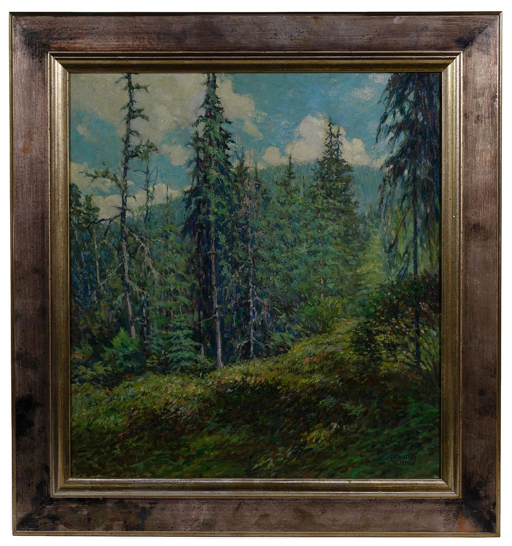 Lot 400: Ellsworth Young (American, 1866-1952) Oil on Canvas
