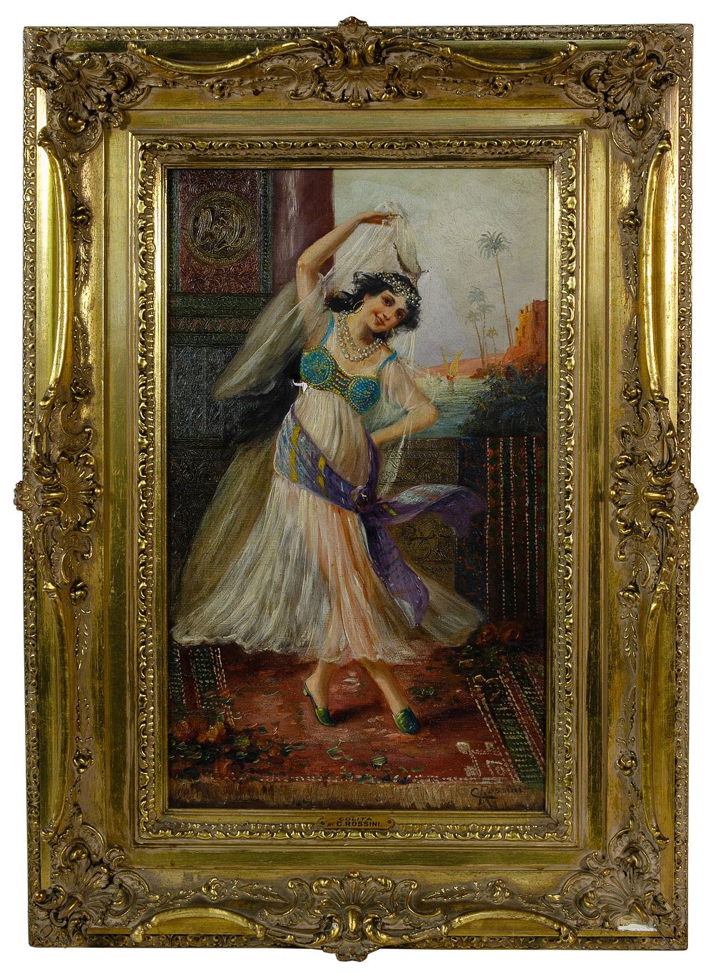 Lot 421: C. Rossini (European, 20th Century) 'Colita' Oil on