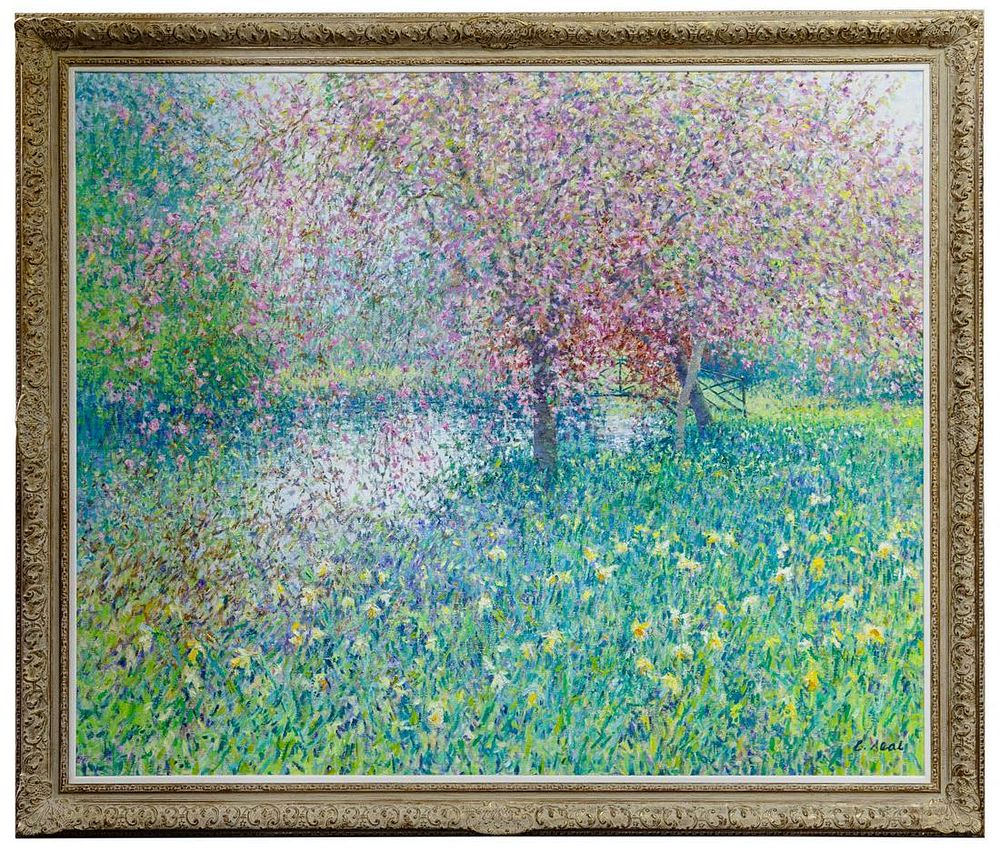 Lot 423: Charles Neal (English, b.1951) 'Reflections, Byfleet