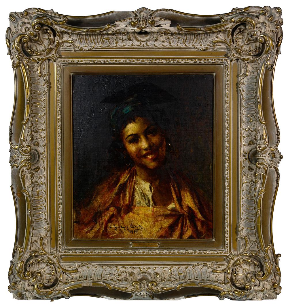 Lot 424: Constant Georges Gaste (French, 1869-1910) Oil on