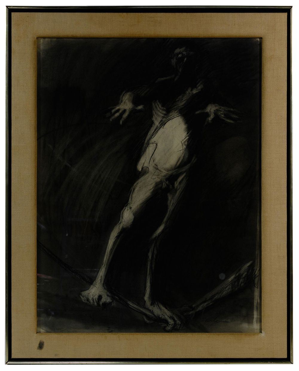 Lot 540: Arlan (20th Century) Charcoal on Paper