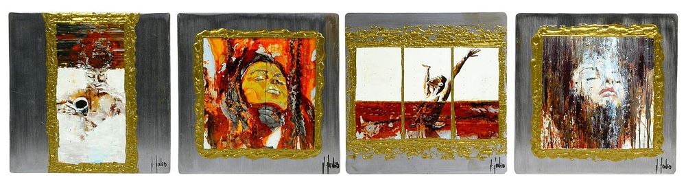 Lot 556: Unknown Artist (American, 20th Century) Acrylics on
