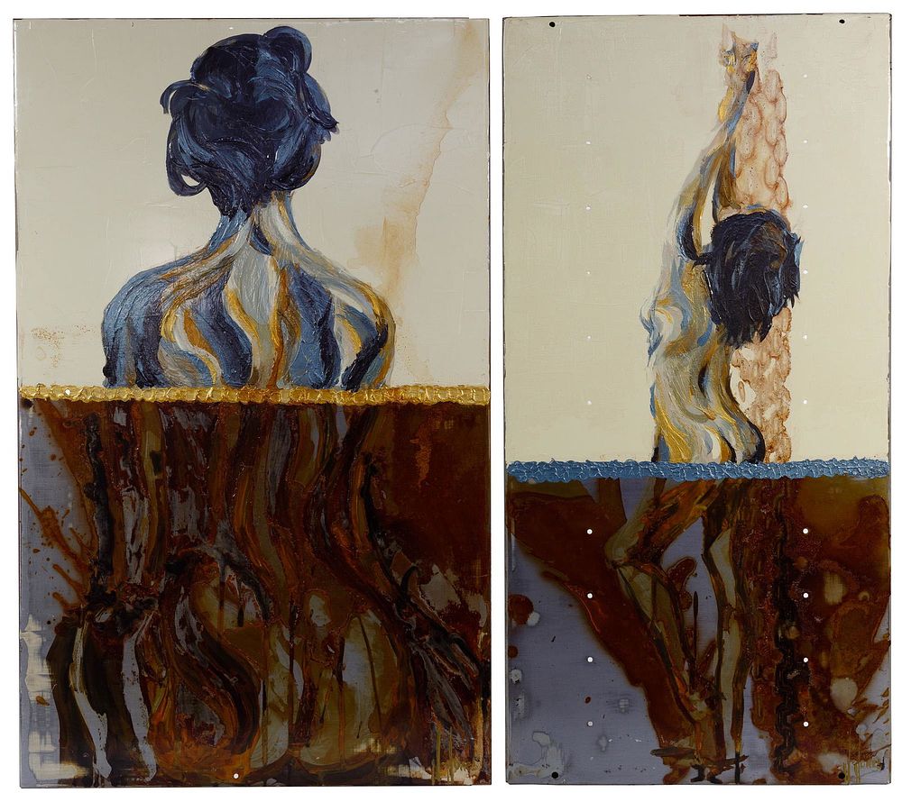 Lot 561: Unknown Artist (American, 20th Century) Acrylics on
