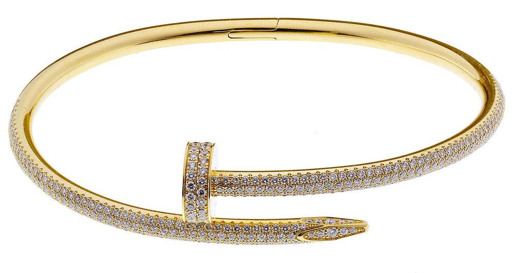 Lot 569: Cartier 18k Yellow Gold and Diamond 'Juste un Clou'