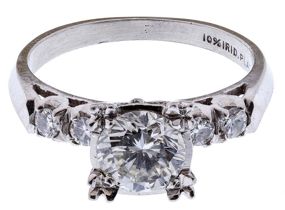 Lot 597: Platinum and Diamond Ring