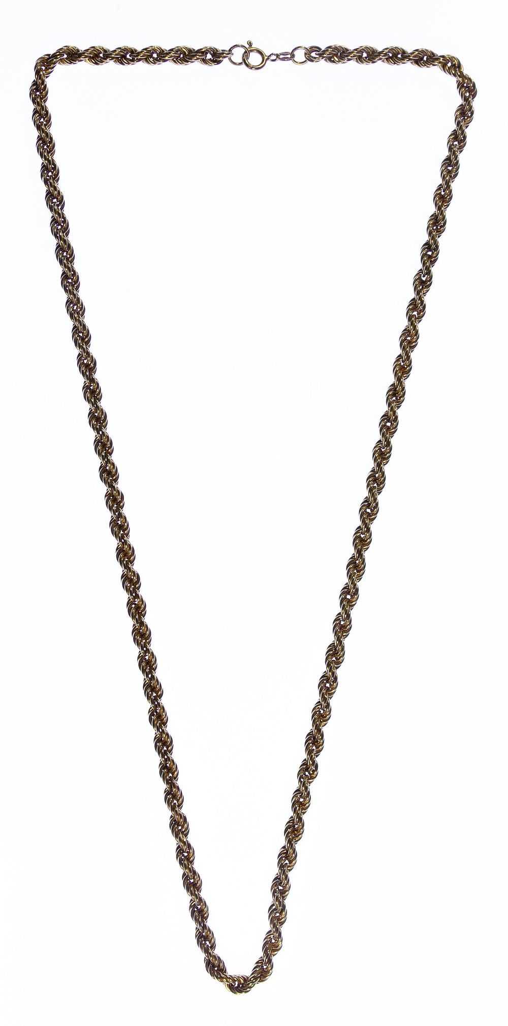 Lot 606: 18k Gold Twisted Rope Necklace