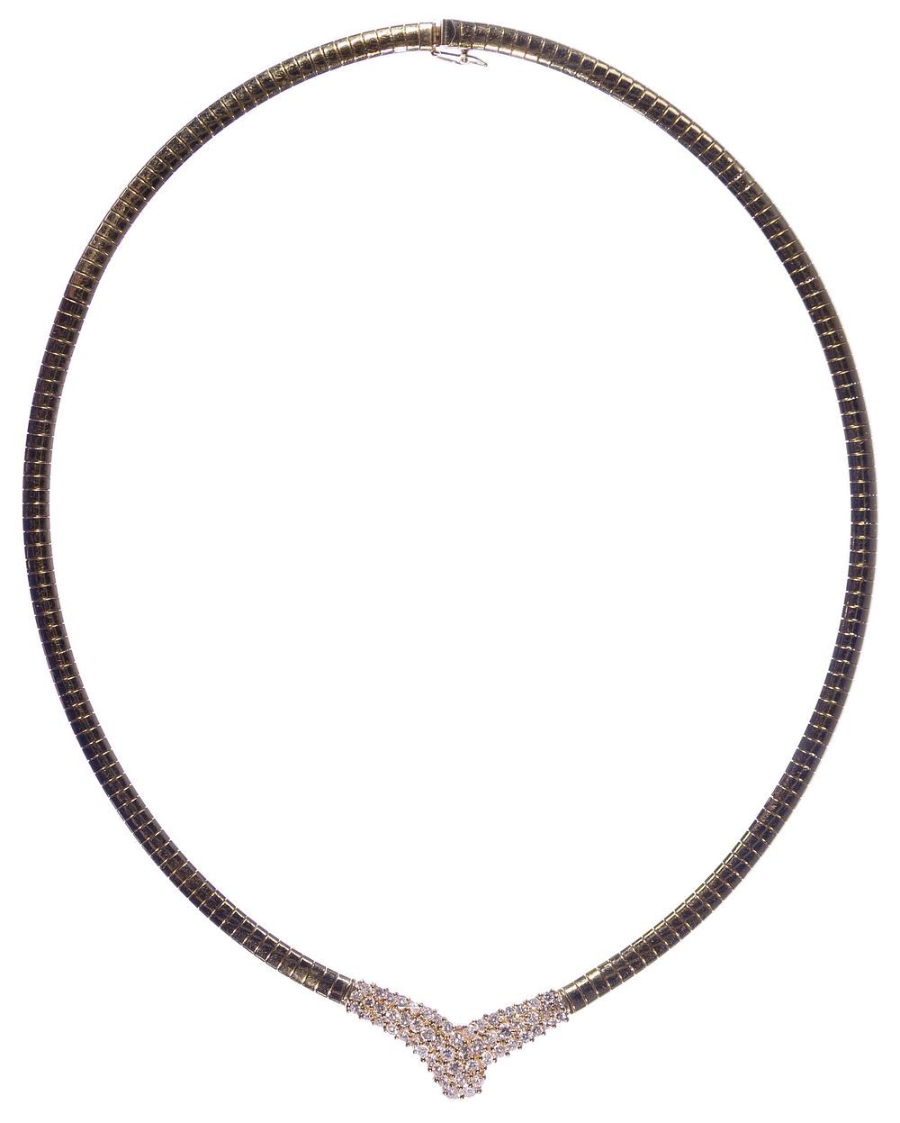 Lot 652: 14k Gold and Diamond Necklace