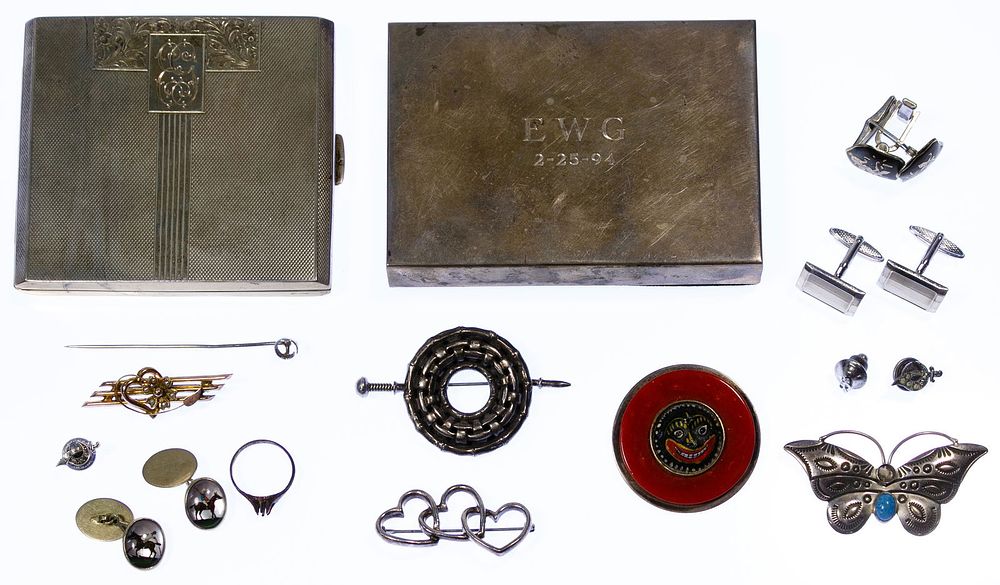 Lot 684: Gold and Sterling Silver Jewelry Assortment