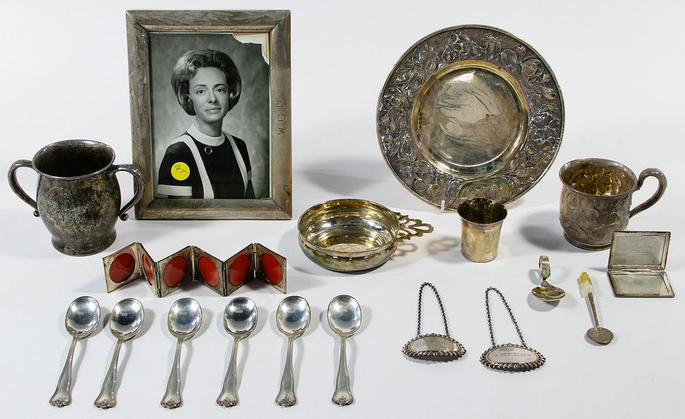 Lot 731: Sterling Silver Hollowware and Flatware Assortment