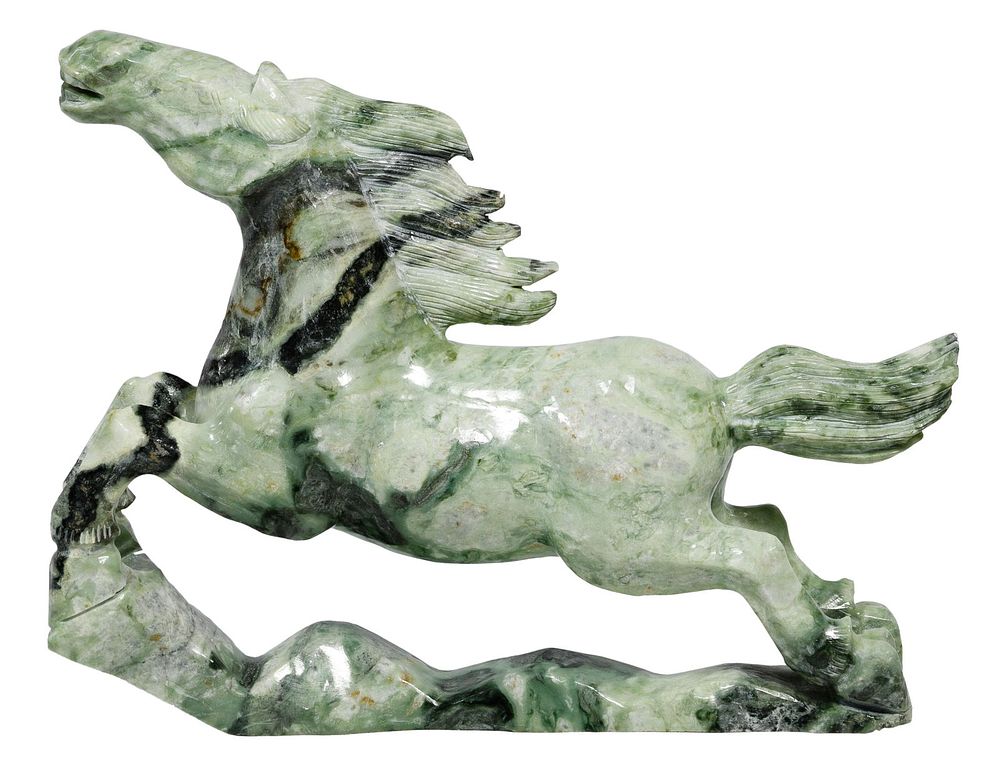 Lot 165: Asian Carved Nephrite Jade Horse