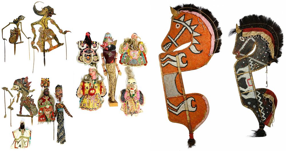 Lot 180: Indonesian Shadow Puppet and Chinese Hand Puppet