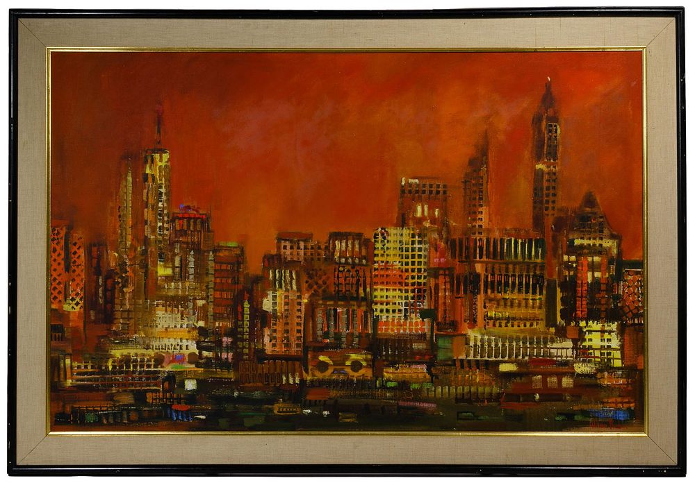 Lot 213: Hilda Rubin (American, 20th Century) Oil on Canvas