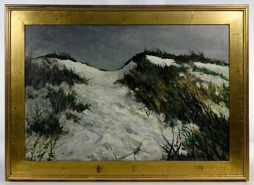 Lot 242: William N. McClane (American, b.1951) 'Winter Dune' Oil