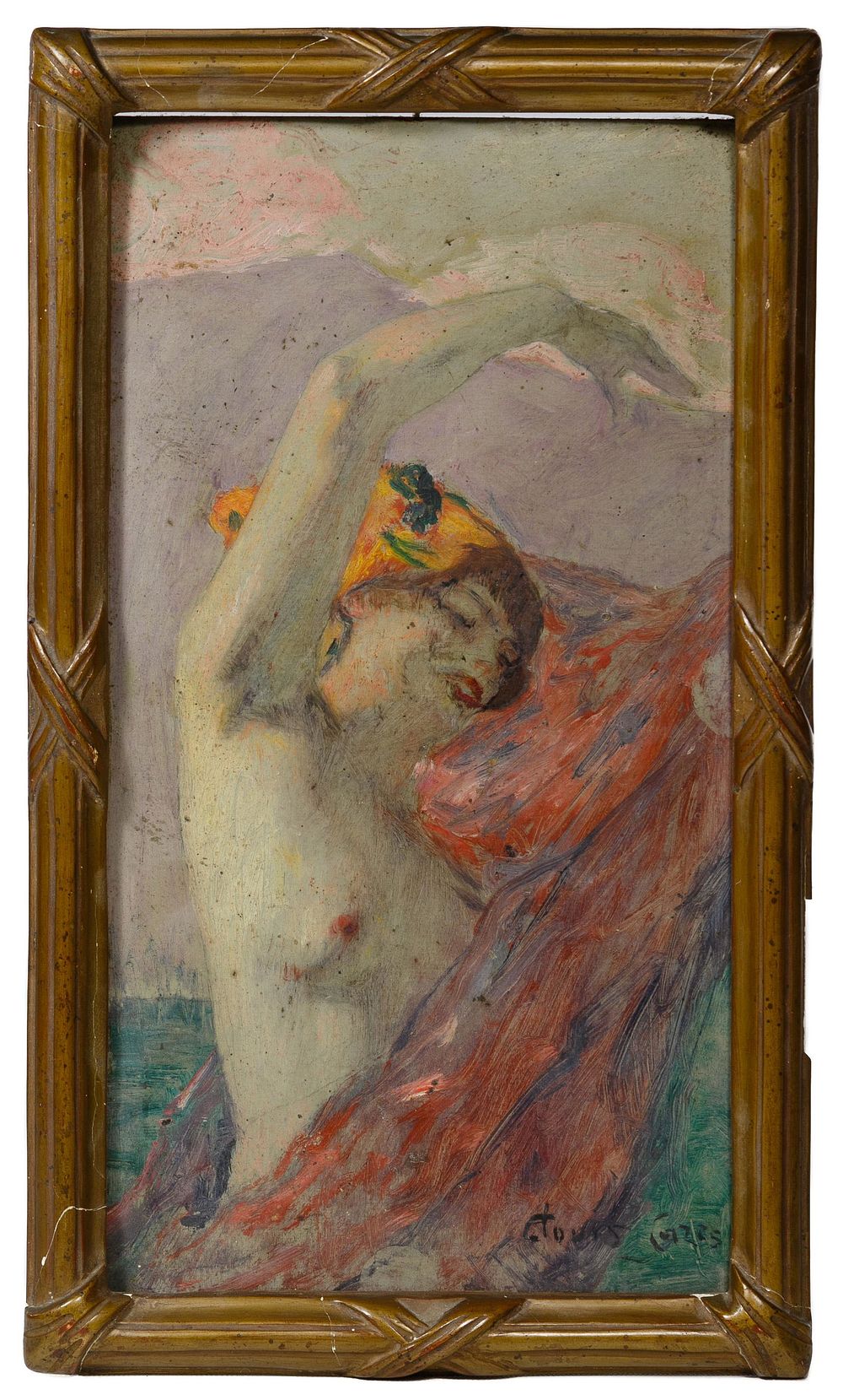 Lot 248: Clovis Cazes (French, 1883-c.1922) Oil on Board