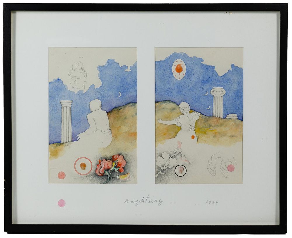 Lot 265: Paolo Colombo (Italian, b.1949) 'Nightsong' Mixed Media