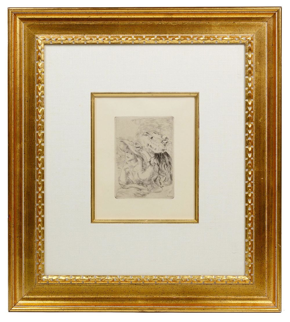 Lot 266: Pierre-Auguste Renoir (French, 1841-1919) 'Le Chapeau