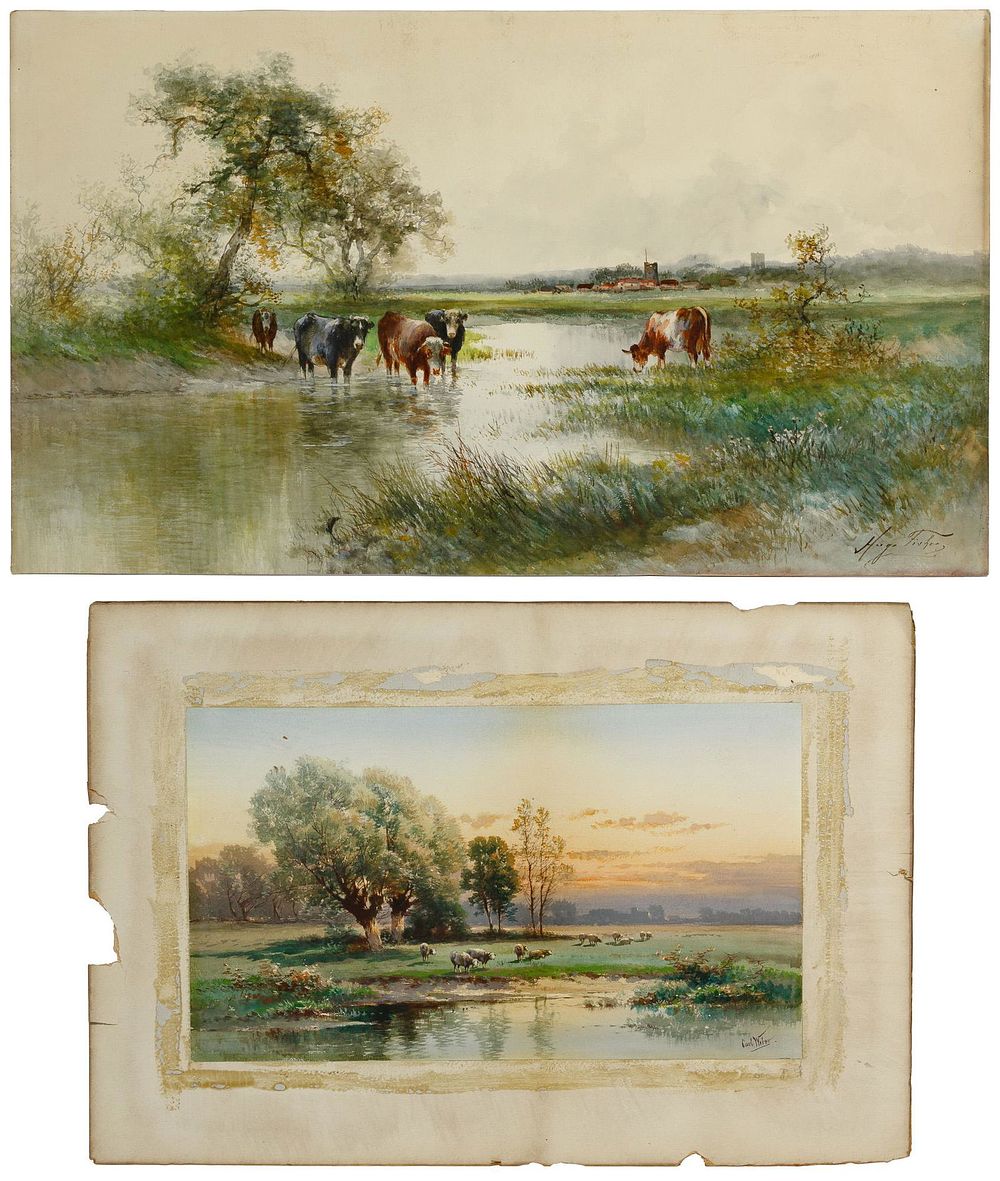 Lot 270: Various Artist (European, 20th Century) Watercolors on