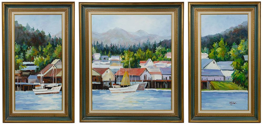 Lot 309: Linford (20th Century) Oil on Canvas Assortment
