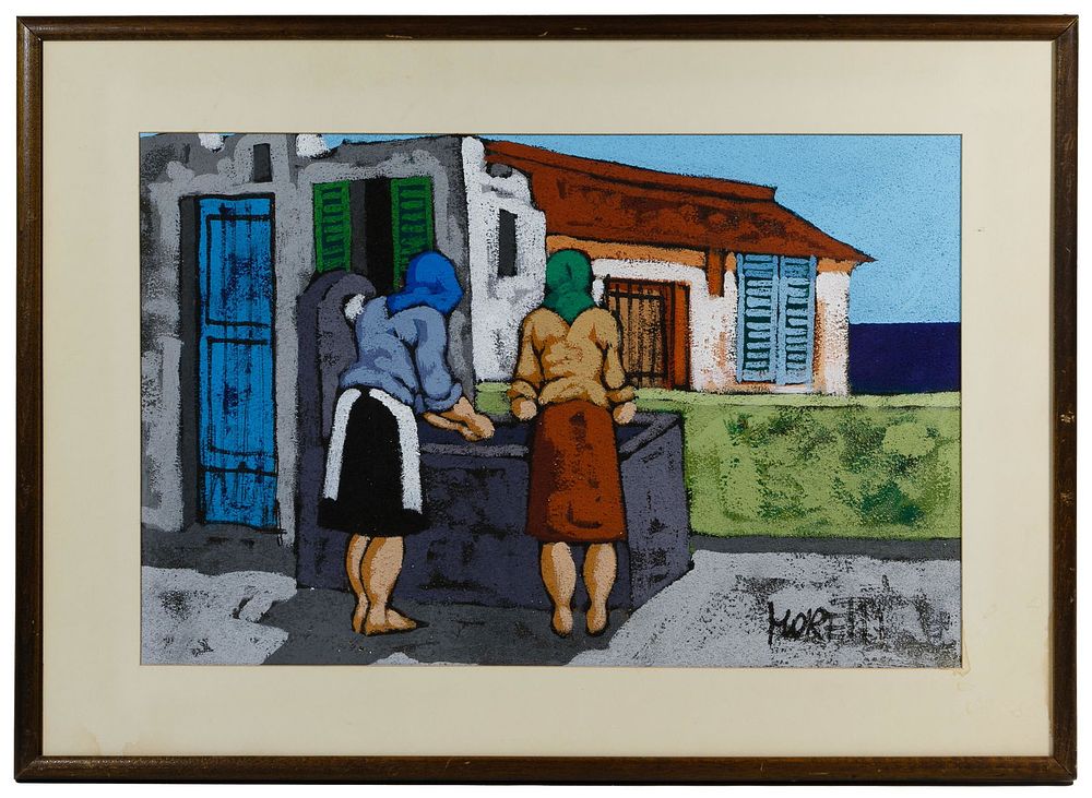 Lot 312: Moretti (20th Century) Mixed Media on Board