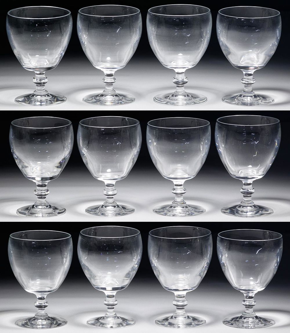 Lot 331: Frederick Carder for Steuben '6268' Glass Water Goblets