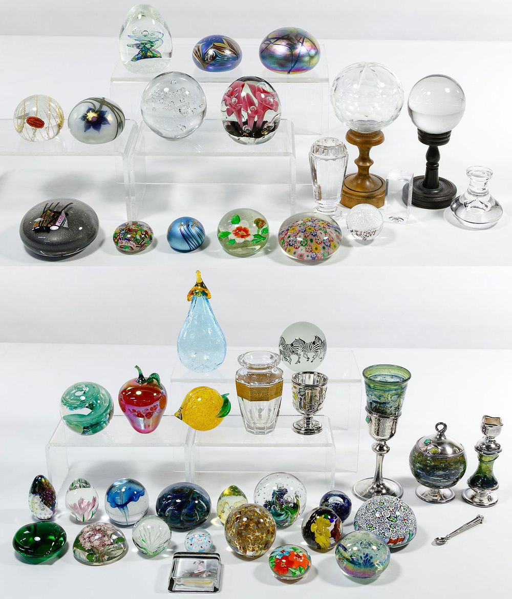 Lot 334: Paperweight and Decorative Glass Assortment