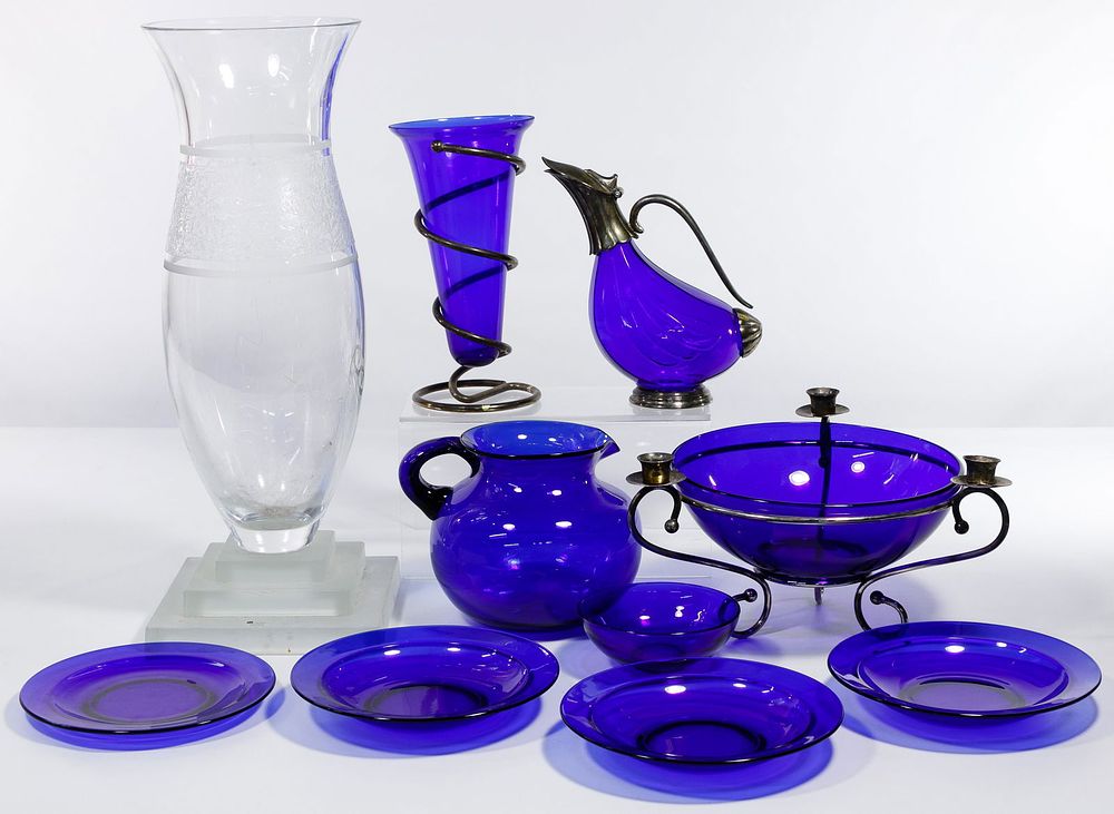 Lot 340: Cobalt Glass Assortment