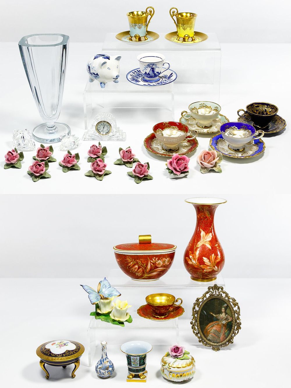 Lot 352: Porcelain and Crystal Assortment